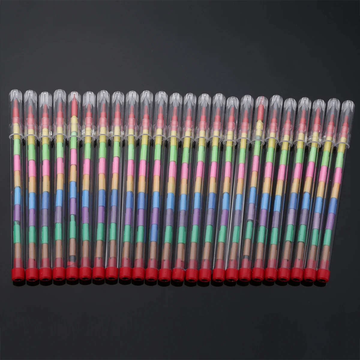 24pcs/set Funny Children Kids Painting Pencil Pop up Stacker Pencils Birthday Party Loot Bag Fillers Drawing Pen Set Party Gifts