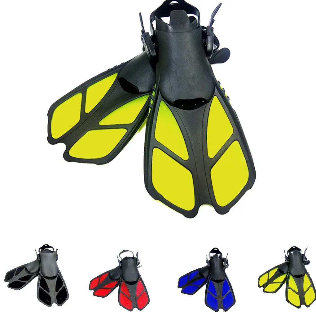 

AOTU BOIHON Adjustable Super-soft Snorkeling Swimming Fins Long Flippers Children Kids Adults Diving Training Webbed Feet
