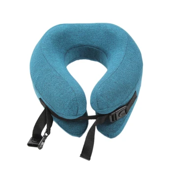 

U Shape Memory Travel Neck Pillow Foldable Head Neck Chin Support Cushion
