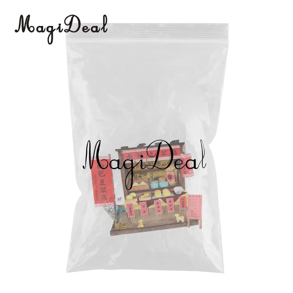 1/24 DIY Dollhouse Miniature Kit w/ Furniture,Light Country Bakery Shop Gift