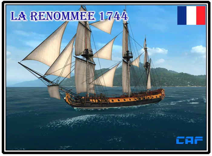 ZHL La Renommee 1744 Part1-4 масштаб 1/48 1230 мм Адмиралтейская модель деревянная модель комплект корабля