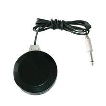 Машинка для татуировки, педали для ног, 1 шт., черный круглый ножной переключатель для татуировки, источник питания