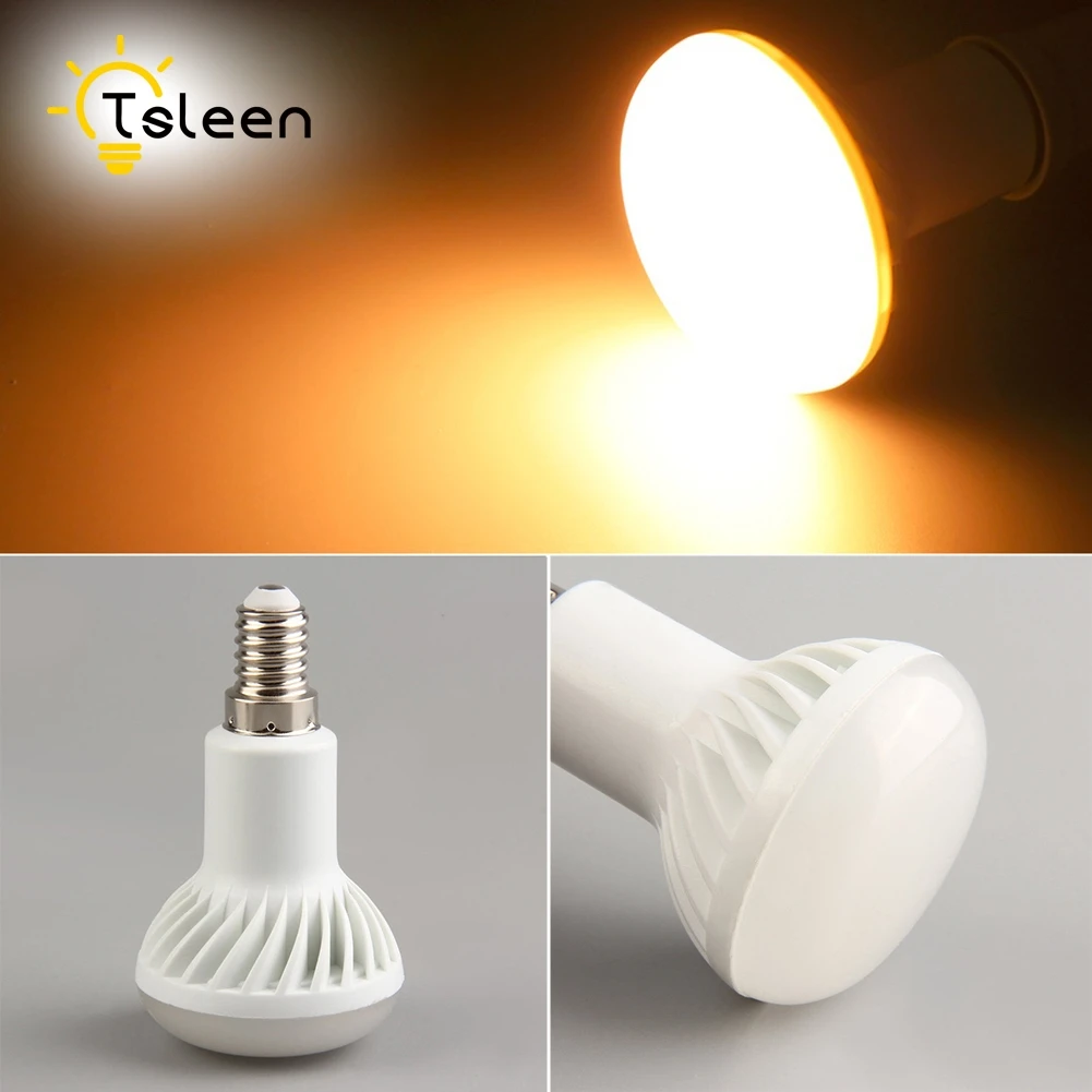 Светодиодная сменная лампа TSLEEN R39 R50 R63 R80 светодиодная E14 E27 220 В лампочка для