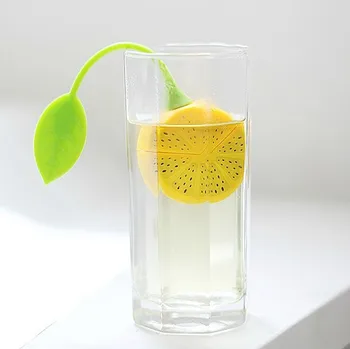 

wholesale Cute Lemon Silicone Tea Leaf Herbal Infuser Maker Filters Infuser Strainer Free shipping