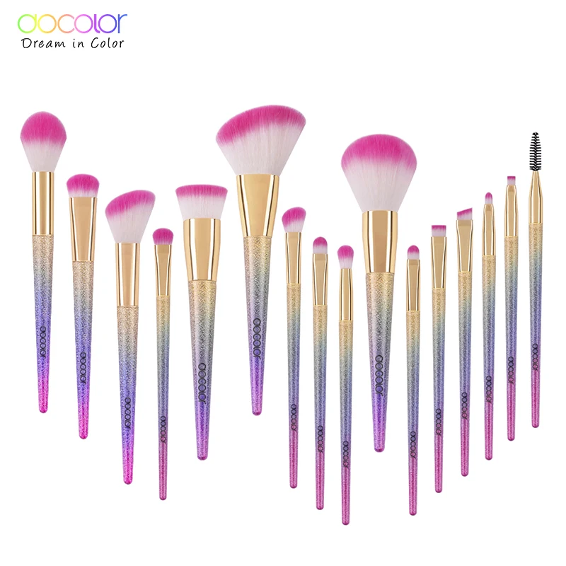 New Arrival Docolor 10PCS Makeup Brushes Fantasy Set Foundation Powder Eyeshadow Kits Gradient Color Makeup Brush