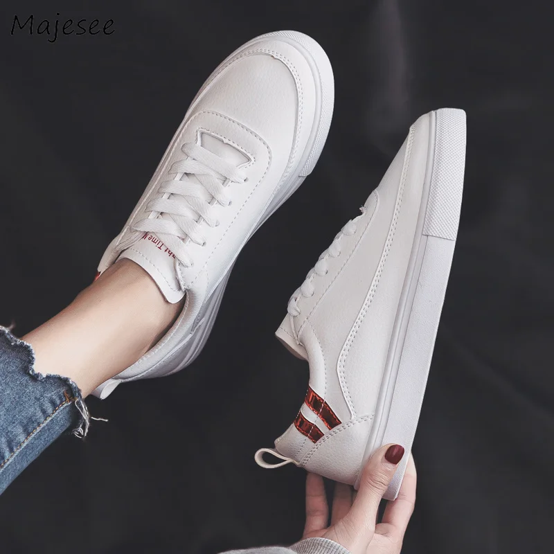 Vulcanize Shoes Women White Classic All-match Sneaker Womens Running Students Breathable Soft Bottom Non-slip Trendy Ladies Chic