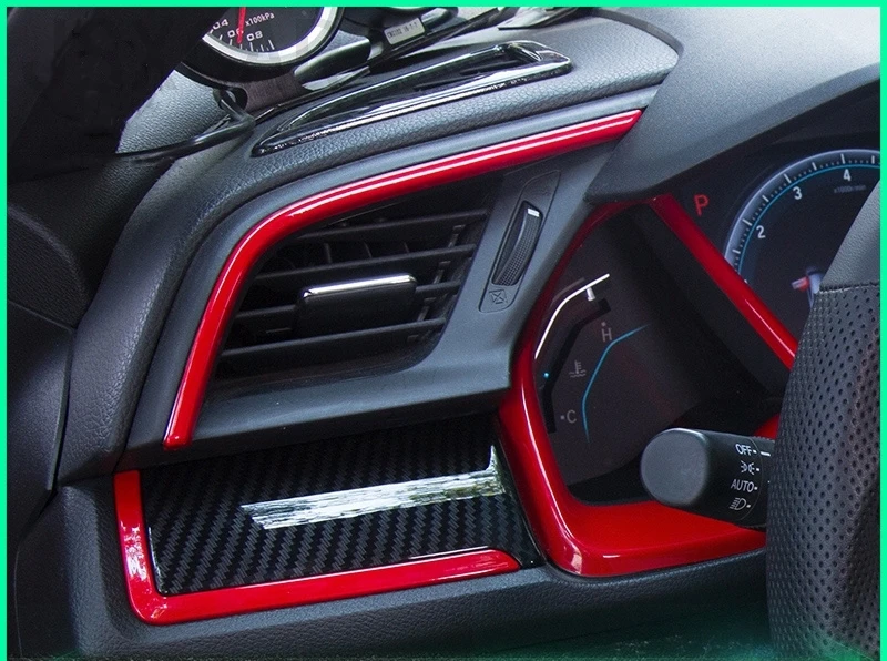 Для Honda Civic 2016 2018 10th Gen седан углеродное волокно производительность версия красный
