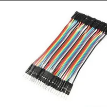 40 шт./лот 10 см 2.54 мм 1pin Мужской Женский перемычку Dupont цвета кабеля линии