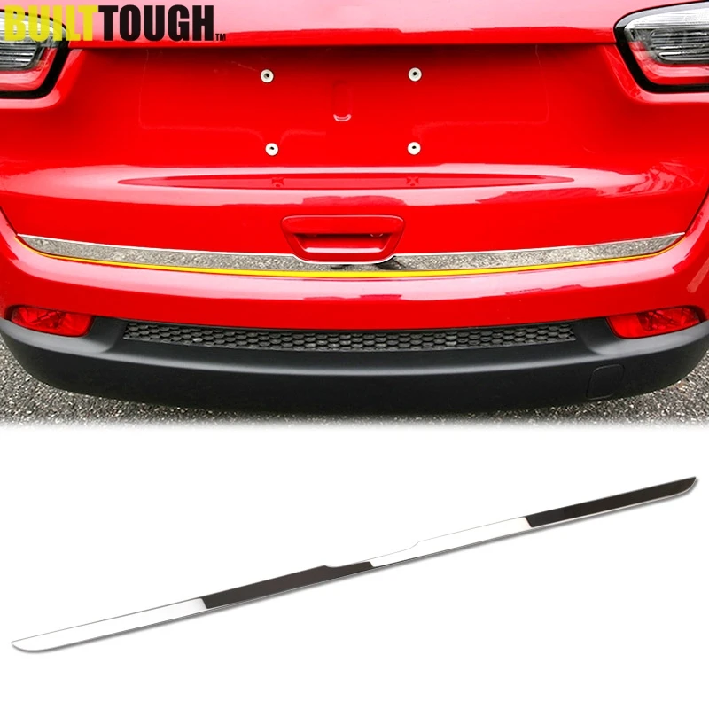

For Jeep Compass 2017 2018 Chrome Rear Trunk Boot Back Door Tailgate Edge Strip Tail Gate Cover Trim Lid Molding Kit Car Styling