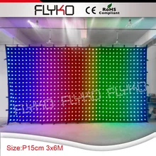 RGB свет светодиодный видео занавес с SD контроллер светодиодный свадебный фон