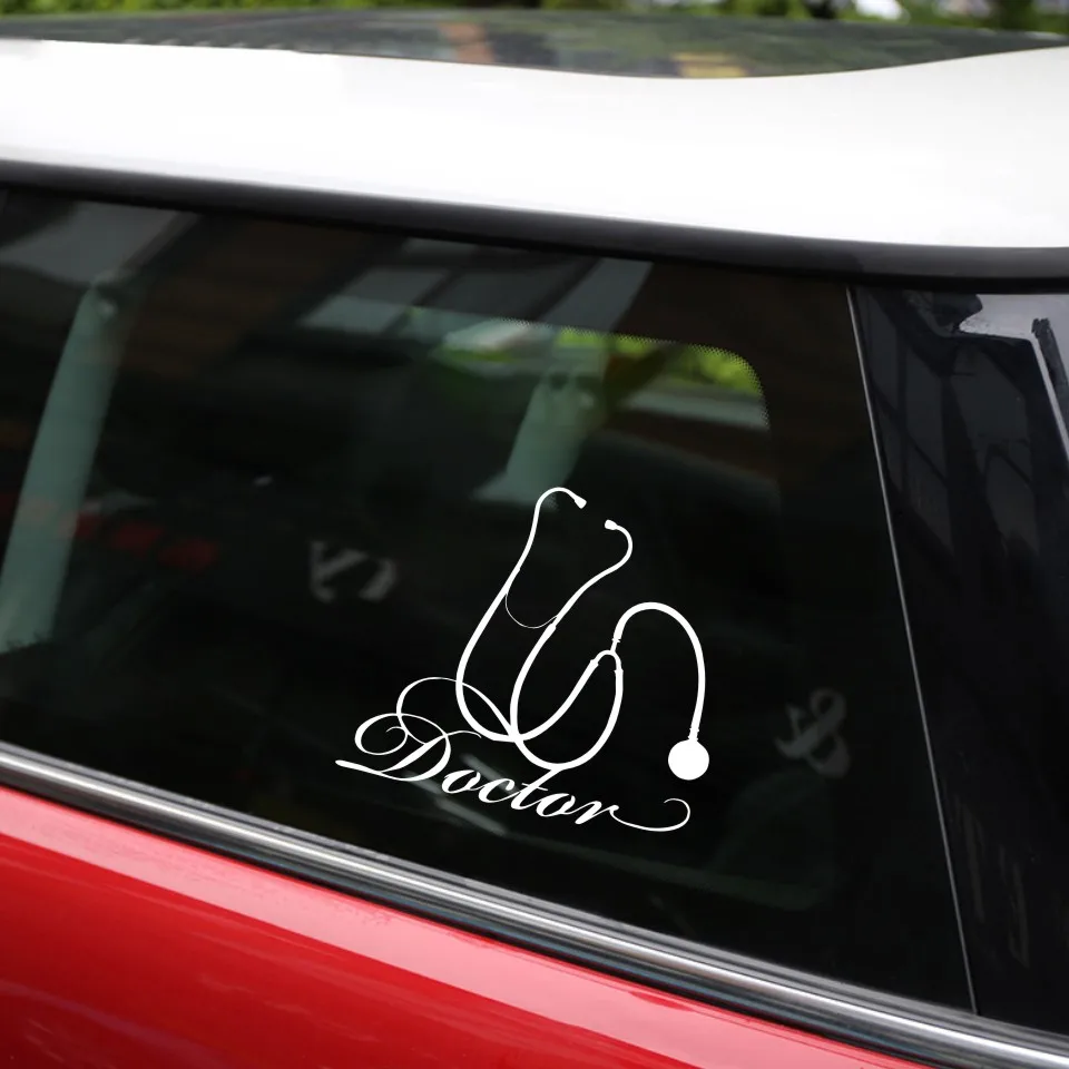 Cunymagos Doctor Hospital Medical Tool Vinyl Car Sticker Creativve Car Body Window Decal Stickers BlackSilverLaser 14.412 (11)