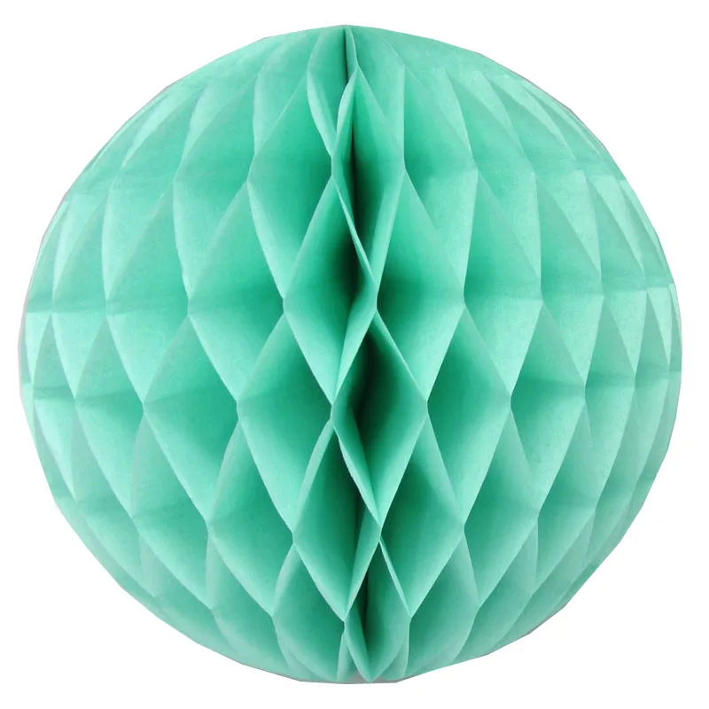 

10pcs mint green Tissue Paper Honeycomb Ball hanging decorative lantern
