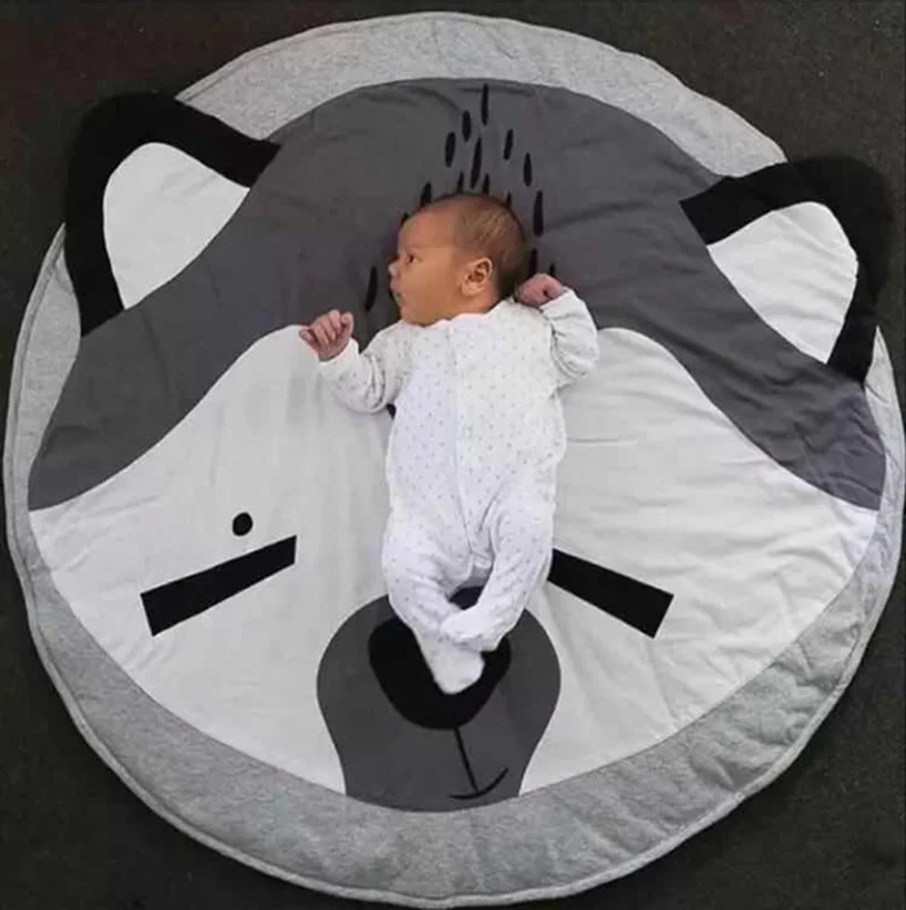 90CM  Baby Infant Play Mats Kids Crawling Carpet Floor kid Rug Baby Bedding Rabbit Blanket Cotton Game Pad Children Room Decor