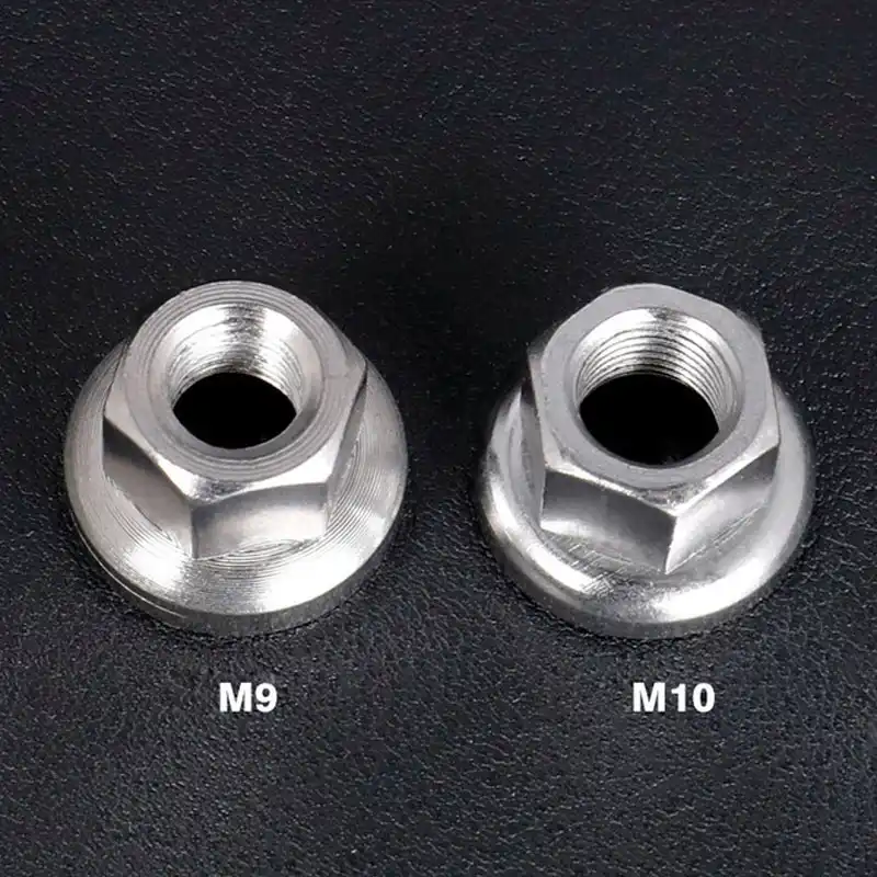 1 Pair Stainless Steel Flange Nut M10 for Rear Hub MTB Road Bike