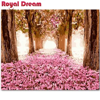 

Cherry tree Landscape DIY Painting By Numbers Kit Paint On Canvas Painting Calligraphy For Living Room Wall Art Home Decor