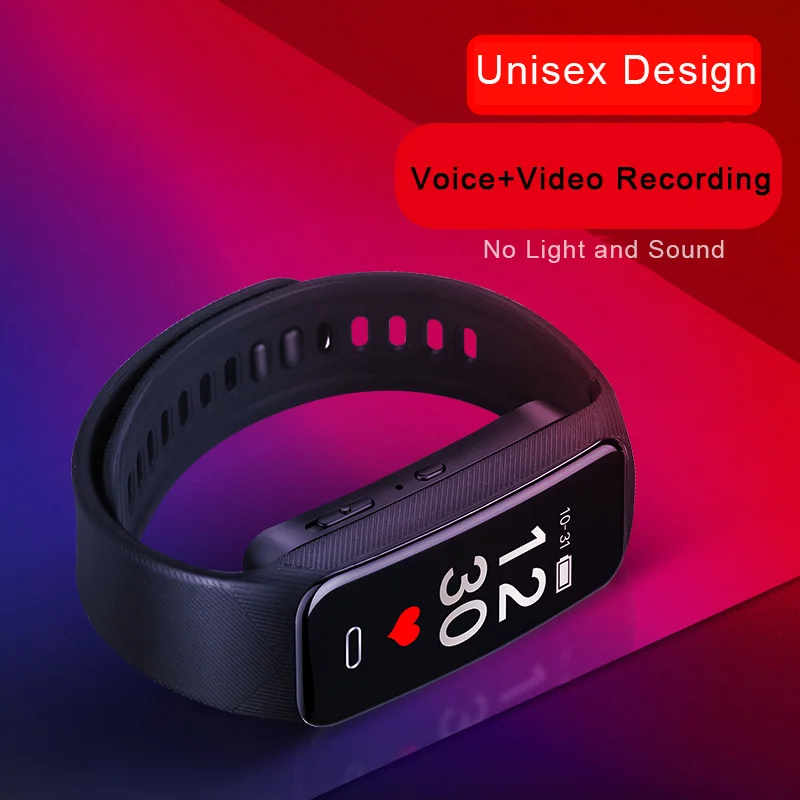 

1080P Professional Video Recoding Smartband Voice Recorder HD Screen Smart Band 128GB