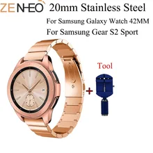 20mm Stainless Steel Watch Bands For Samsung Galaxy 42mm Bracelet Strap for Samsung Gear S2 Classic/Sport Band with Adjust Tool excellent quality 20mm quick release watch band strap for samsung galaxy gear s2 classic stainless steel strap bracelet
