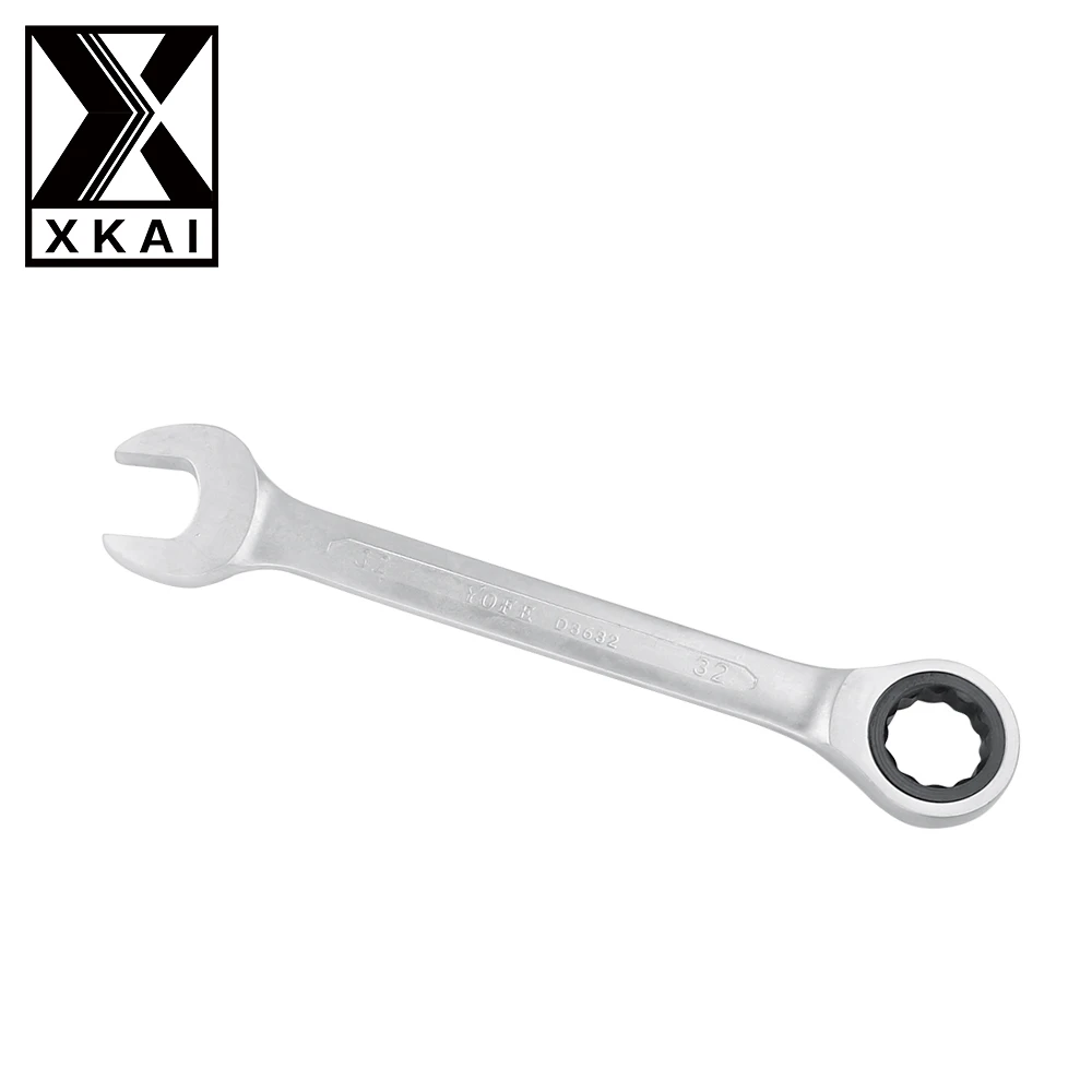 Xkai 32 мм, гаечный ключ Комбинации ключ набор ключей, скейт-инструмент венца ключ с храповым механизмом хром-ванадиевой