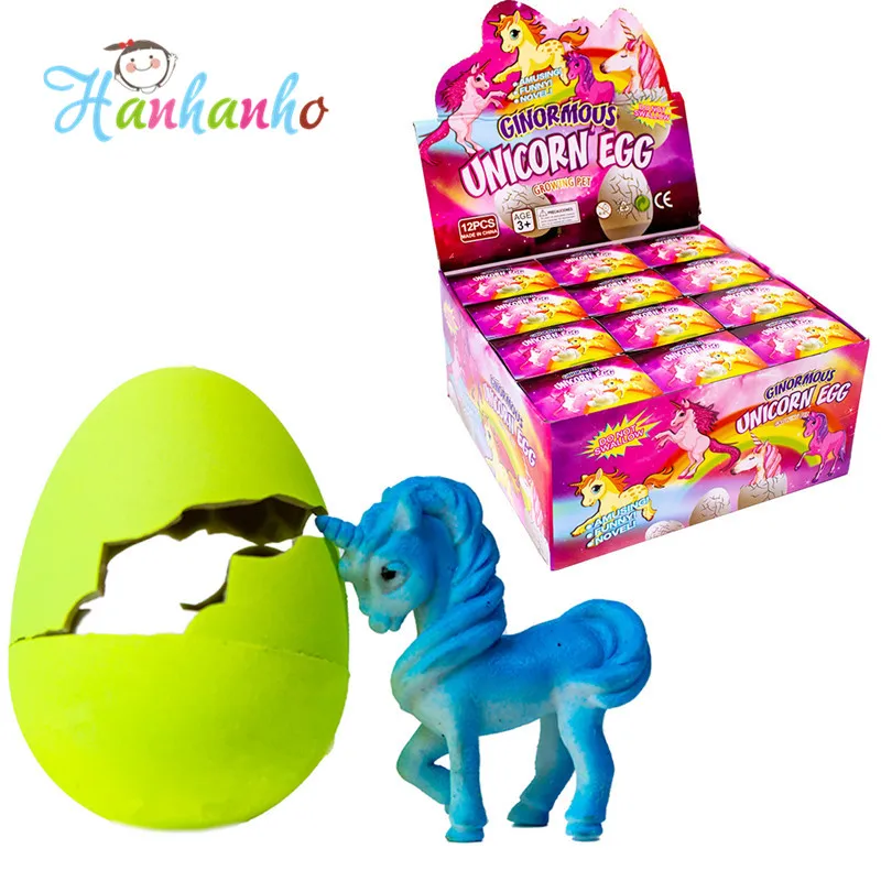 Wachsendes Einhorn Pferd Schlüpf-Ei Magic growing Egg Kind Mitgebsel Mitbringsel 