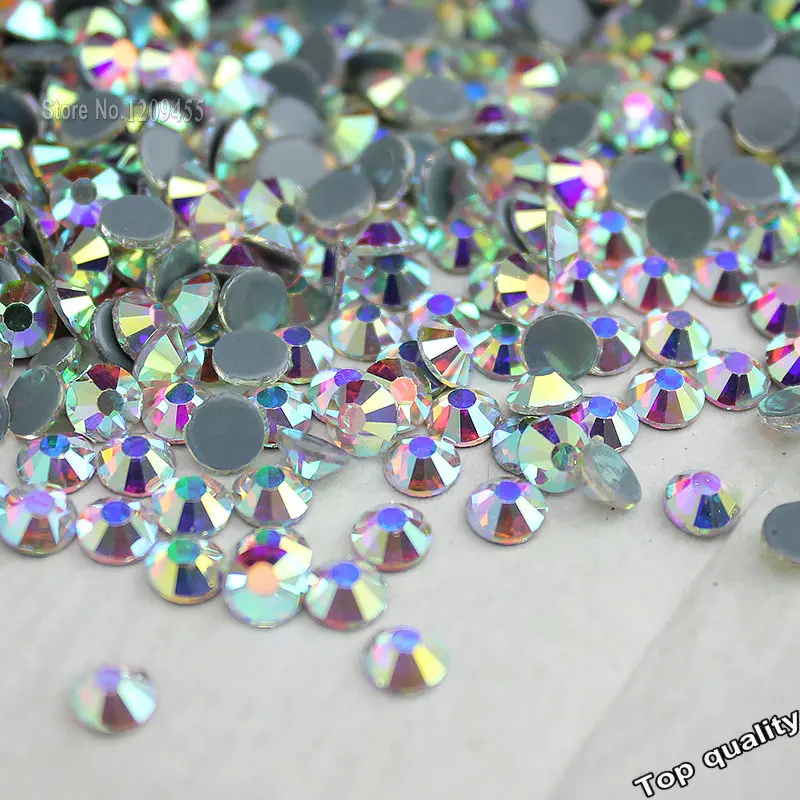 Koop Groothandel! 14400 Pcs 1440 Pcs Hot Fix Plaksteen Ijzer Op Hotfix Strass Crystal AB Clear Fijne Trouwjurk accessoires