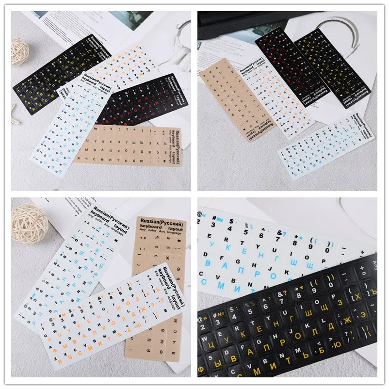 

Waterproof Standard Russian Language Keyboard Stickers Layout with Button Letters Alphabet for Computer Keyboard Protective Film