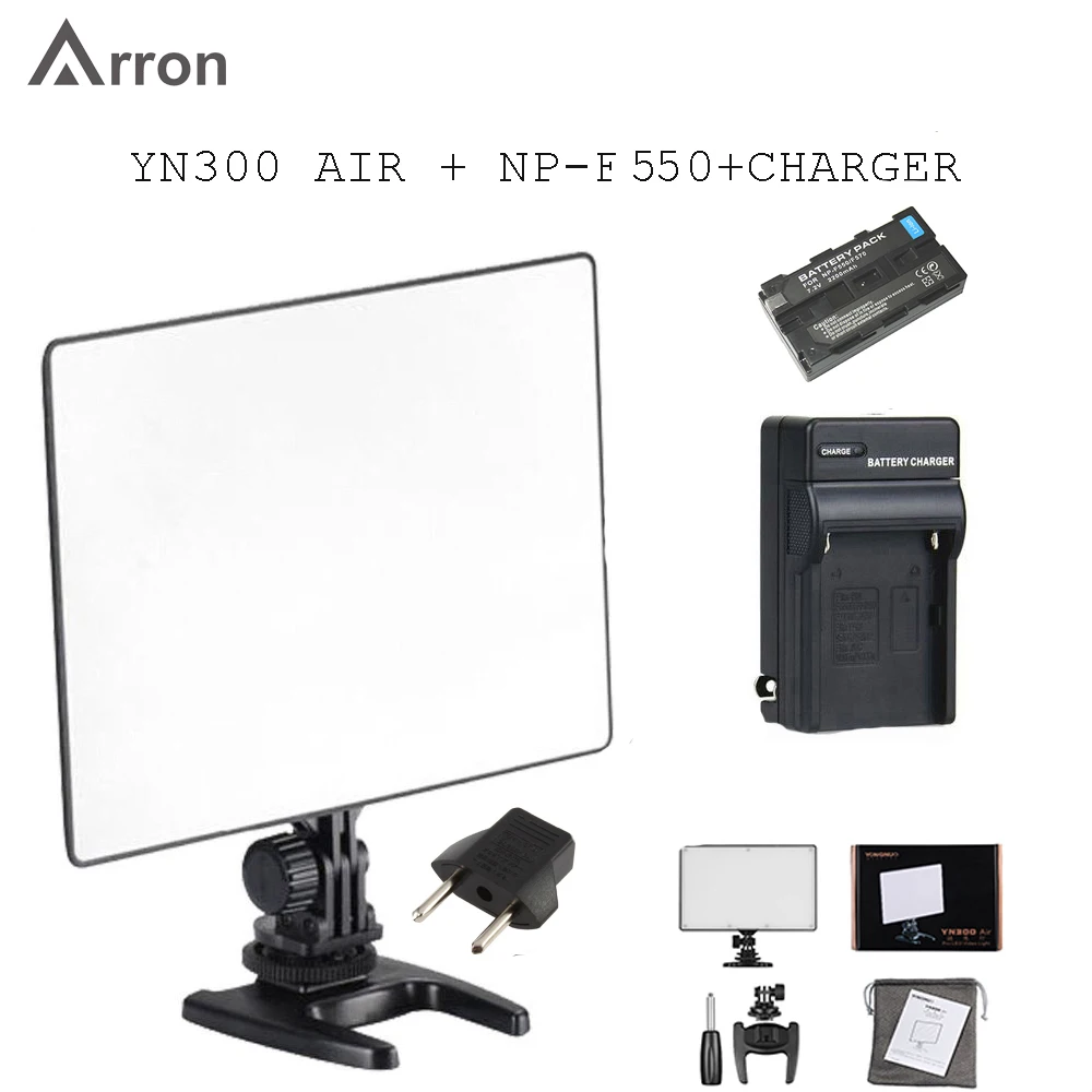 

YONGNUO YN300 air YN-300 air yn 300 AIR Pro LED Camera Video Light For Canon Nikon + BATTERY + Charger + eu plug