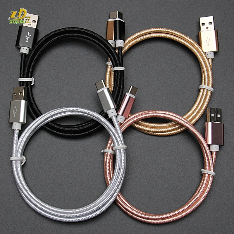 100 шт./лот, чистый цвет, плетеная ткань, ткань, type-C, Micro 5pin, 8 pin, USB кабель для передачи данных для Iphone, Xiaomi, samsung, 0,25 m/1 m/1,5 m/2 m/3 m