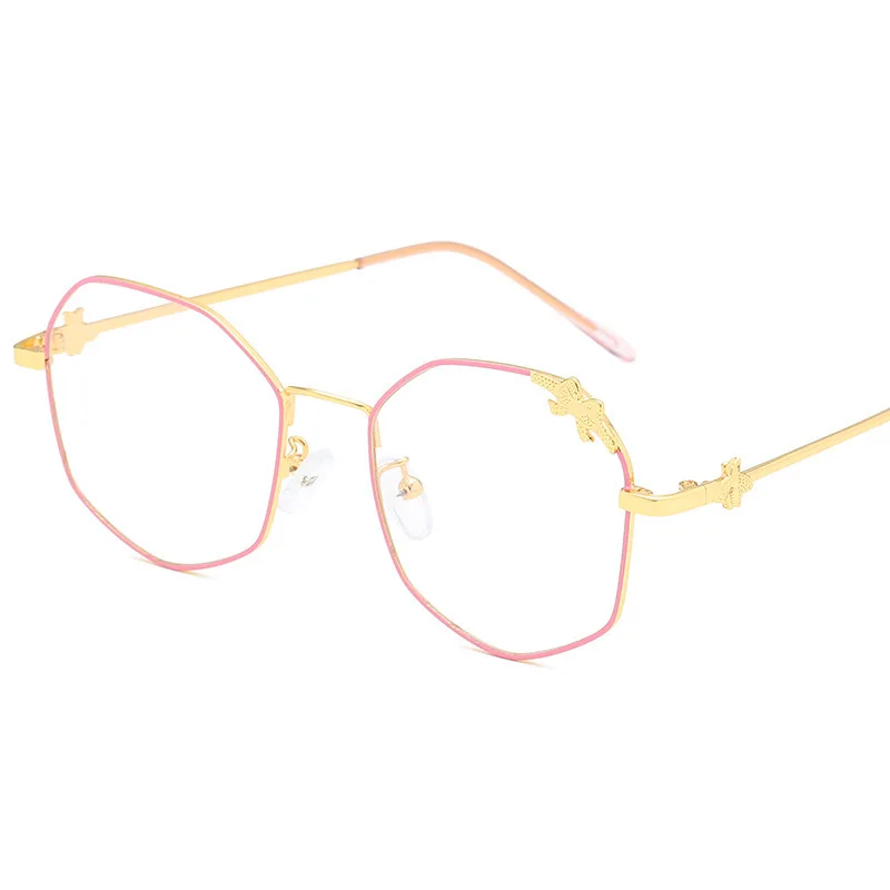 2019, women's spectacle frames, polygons, myopic spectacle frames, bows, flat lenses, ultra-light, metal