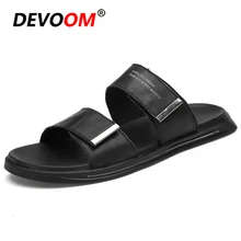 Летняя Уличная обувь из натуральной кожи; Мужская обувь; Tong Homme; мужские вьетнамки; мужские шлепанцы; шлепанцы для ванной; черные мужские сандалии