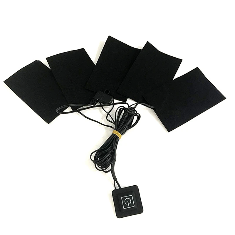 

USB Charged Warm Paste Pads Waterproof Safe Portable Heating Warmer Pad Carbon Fiber Heating Plate For Vest Jacket Cloth
