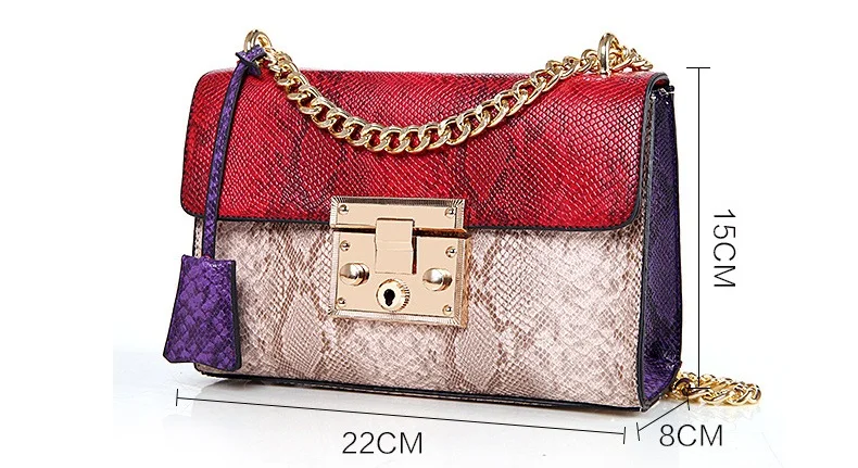 Новая модная Маленькая женская сумка с клапаном, женская сумка из искусственной кожи с змеиным узором для девочек, модная сумка из змеиной кожи, модная сумка-мессенджер