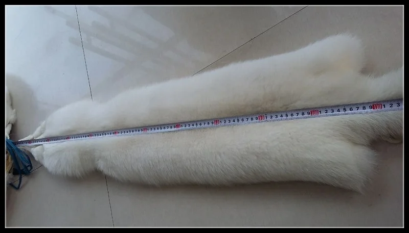 

wholesale real color white fox fur skin