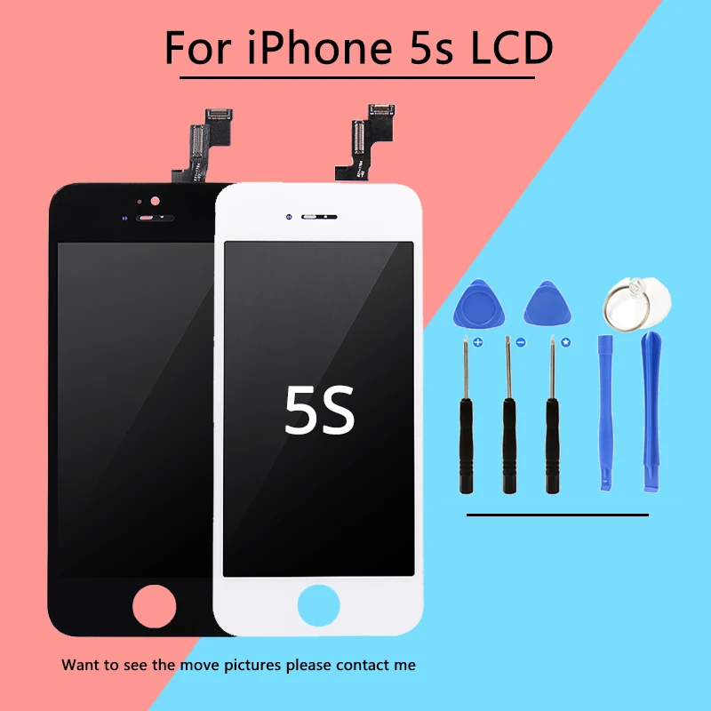 

10PCS/lot 100% AAA Screen LCD for iPhone 5S LCD Display Touch Screen Digitizer Assembly Complete Tested Free shipping DHL