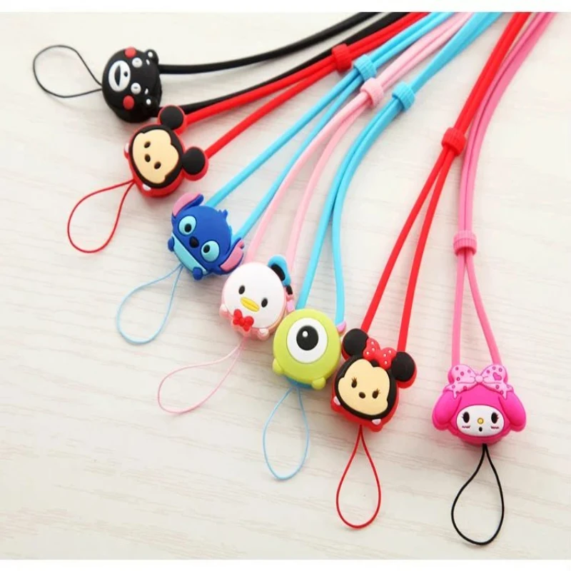 

TANZ Cute Cartoon Soft Silicone Wrist Lanyard Mobile Phone Chain Straps Keychain Charm Cords DIY Hang Rope Lanyards
