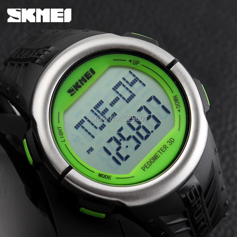 SKMEI Men Pedometer Heart Rate Monitor Calories Counter Running Chronograph Digital Sports LED Waterproof Watch | Наручные часы