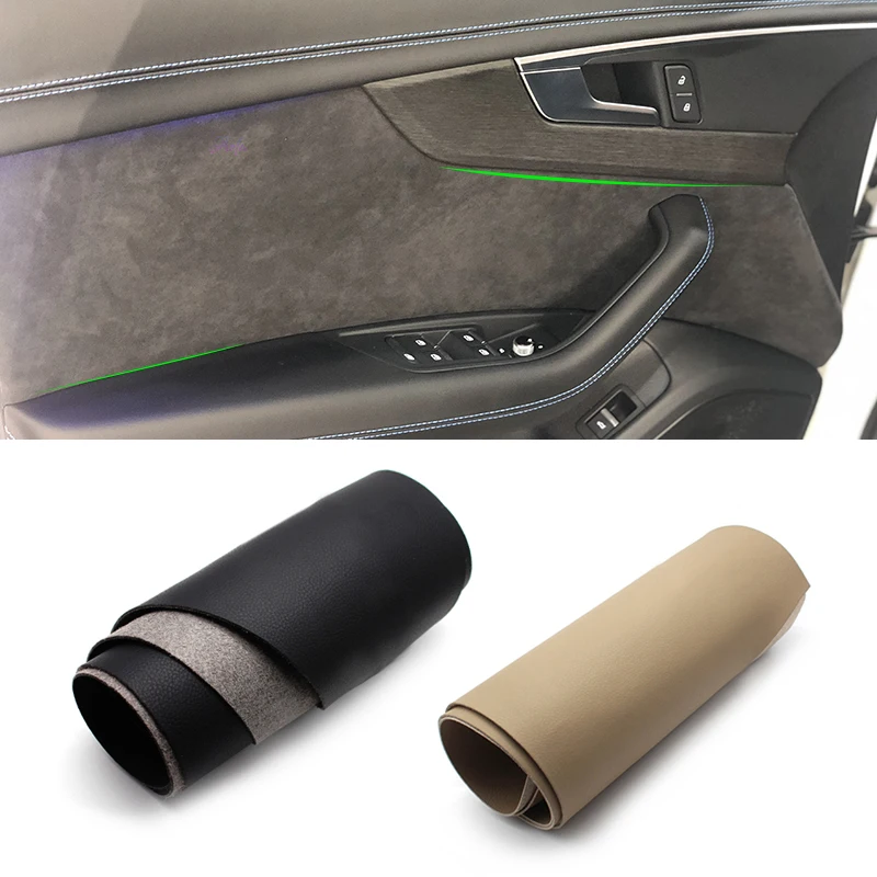 

For Audi A4 2017 2018 4PCS Car Microfiber Leather Door Handle Panel Cover Trim