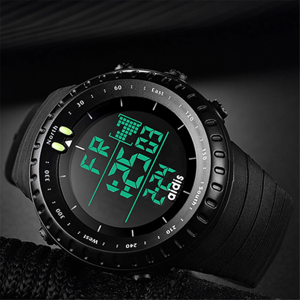 Aidis Top Luxury Brand Men's Sports Watches Chrono Countdown Men LED