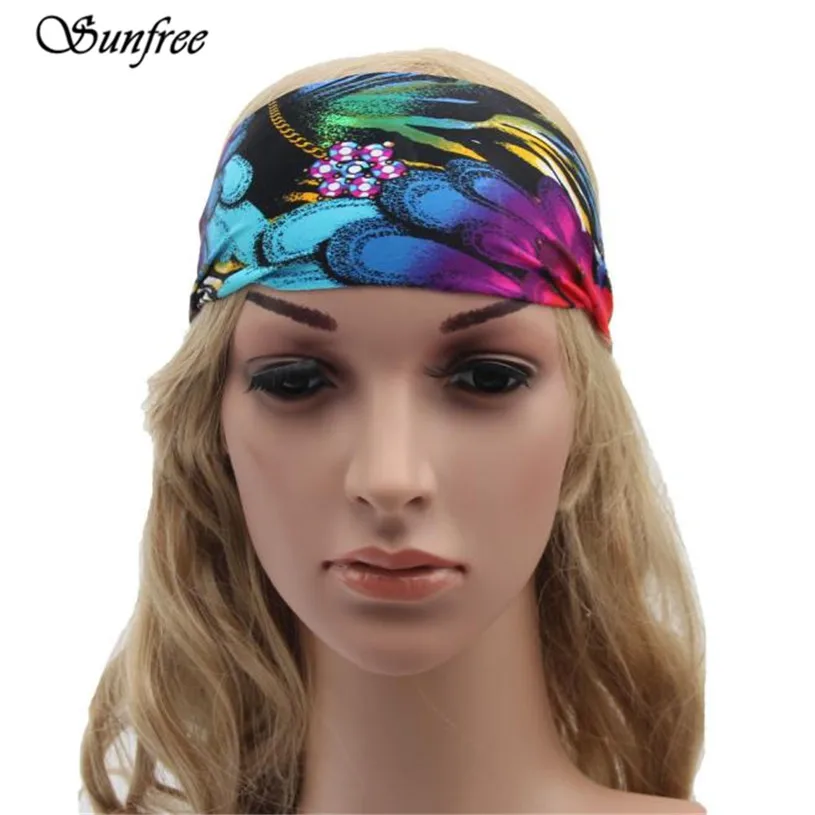 Sunfree 2017 New Hot Sale Ladies Bohemian Style Wide Headband Fashion Brand Design Free for shipping
