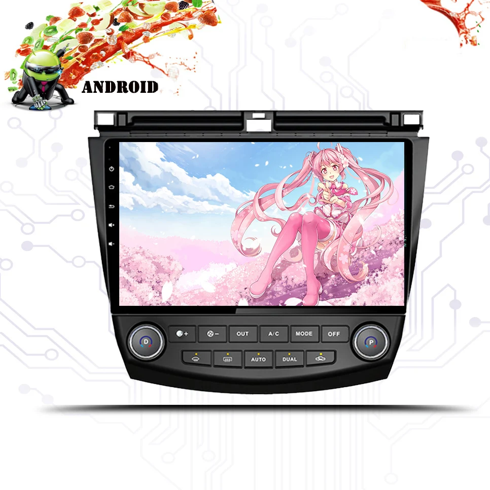 Android 9 0 автомобильный dvd 1024*600 gps мультимедийный плеер для Honda Accord 7 2003 2007 НАВИГАЦИЯ