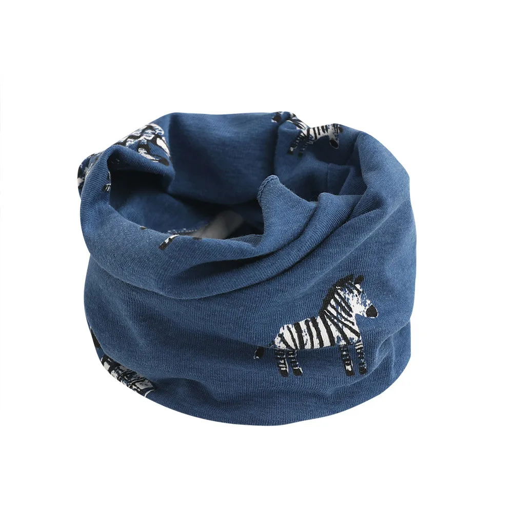 

2017 New Spring Autumn Winter Zebra Scarf 40*40cm Kids Child Cotton Blend Scarf Boys Girl O Ring Scarf Collar Child Neck Scarf