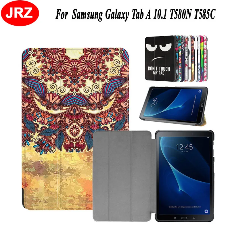 Чехлы для Samsung Galaxy Tab A 10 1 T580N T585C дюйма трехскладной кожаный чехол подставка с
