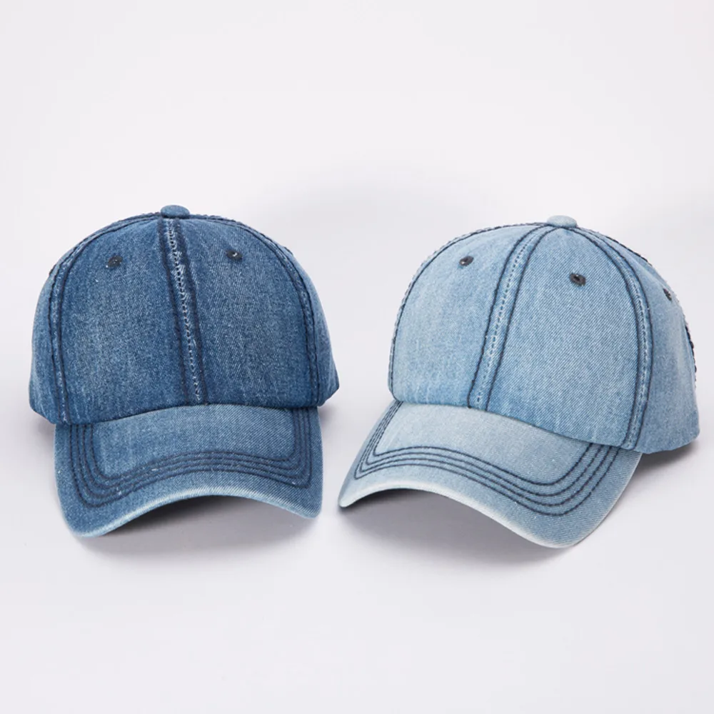 

Hot Sell Women Adjustable denim Baseball Tennis Cap Outdoor Simple Sunshade Hip-Hop Hat Dropshipping 0824