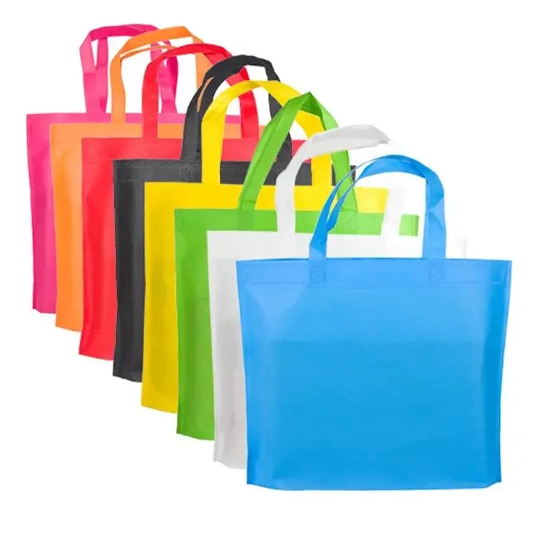 

10pcsMulti-use Gift Tote Bags Kids Birthday Party favor Non-woven Treat Bags 7 Solid Color with Handle Shopping Bag DIY Gift Bag