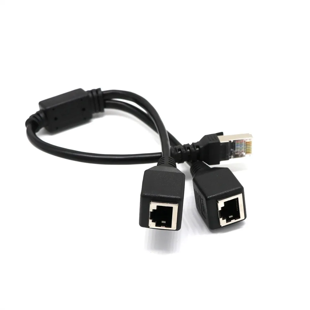 Сетевой Разветвитель RJ45 с 1 на 2 разъемами LAN Ethernet переходник удлинитель|network rj45|lan