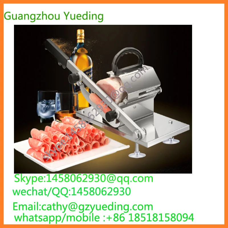 

free shipping Cheap Meat Processing Machinery manual hand meat slicer portable meat slicer