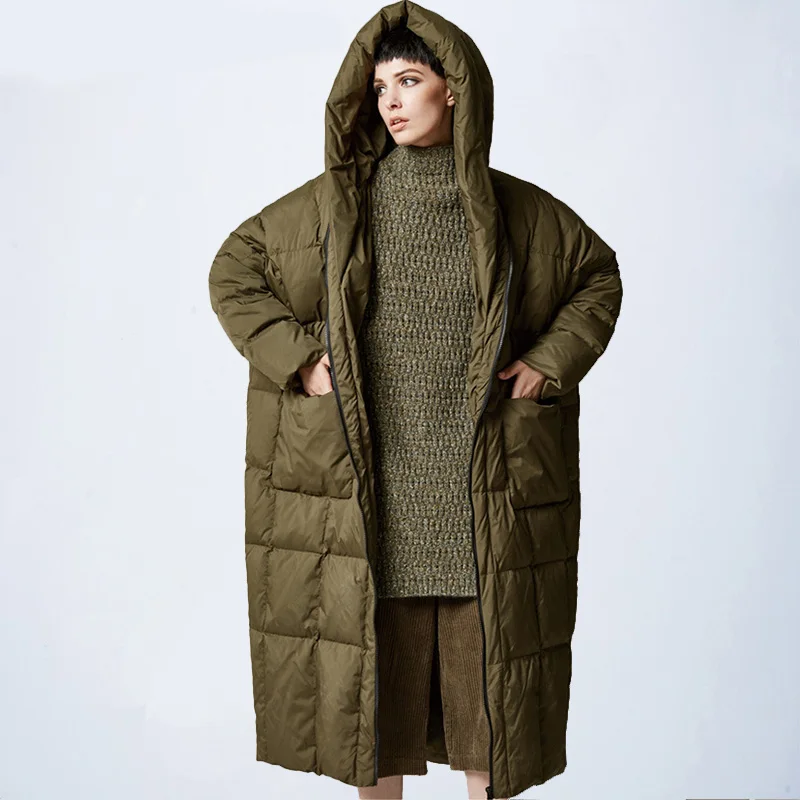 KJMYYX зимняя куртка женская новая утепленная длинная парка с капюшоном женская зимняя куртка теплая куртка женские пальто - Цвет: ZG004ArmyGreen