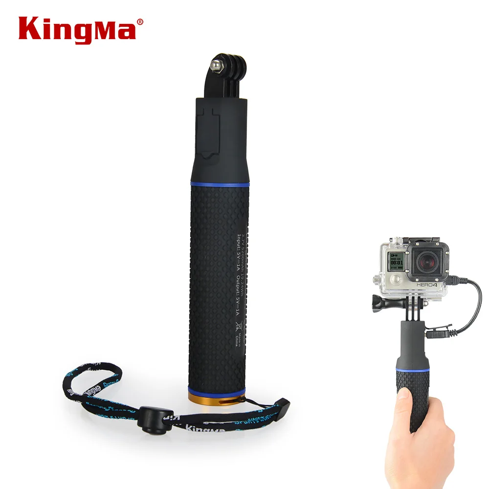 

KingMa Handheld Power Hand Grip Portable Rechargeable Holder Handle Charger for Mobile Phone GoPro session4/3/3+ XiaoMi Camera
