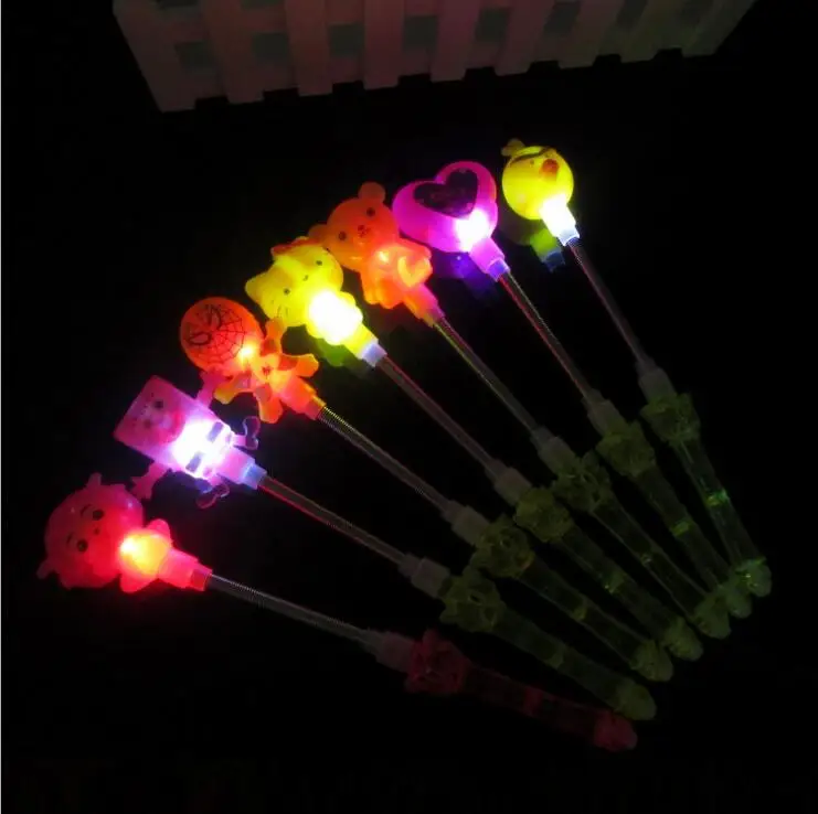 Cartoon LED Flashing Whistle Kids Children Light Up Whistles Toys Noise