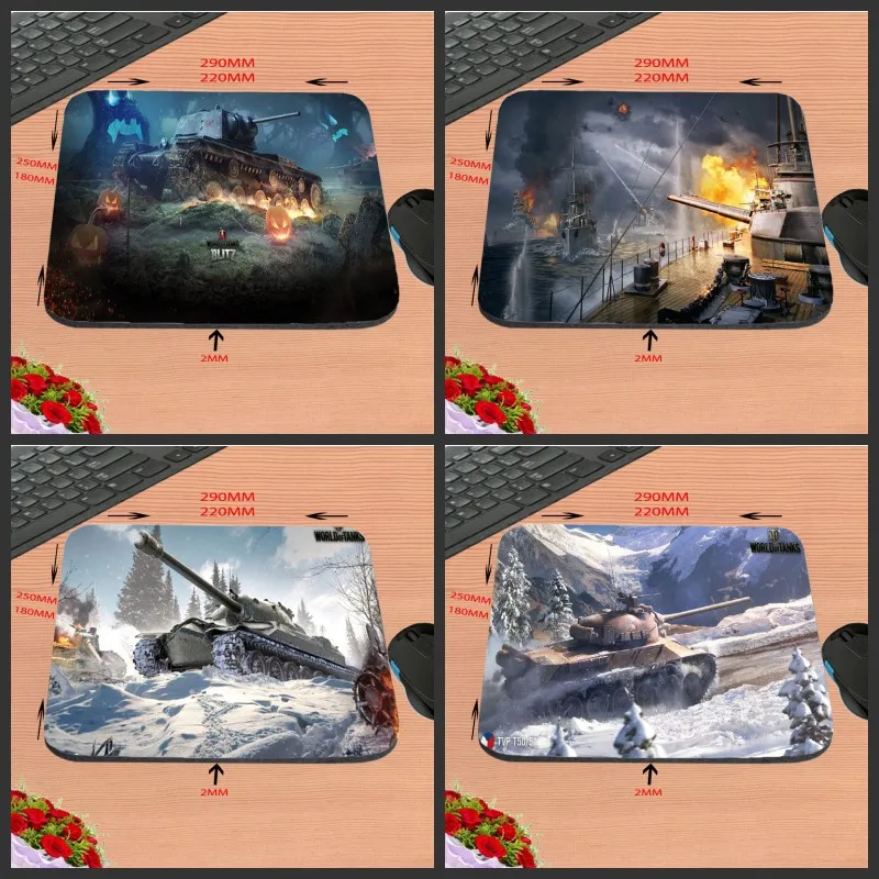Игровой коврик для мыши Tank Of World резиновый на заказ нескользящий 18*22/25*20/29*25*2 см |