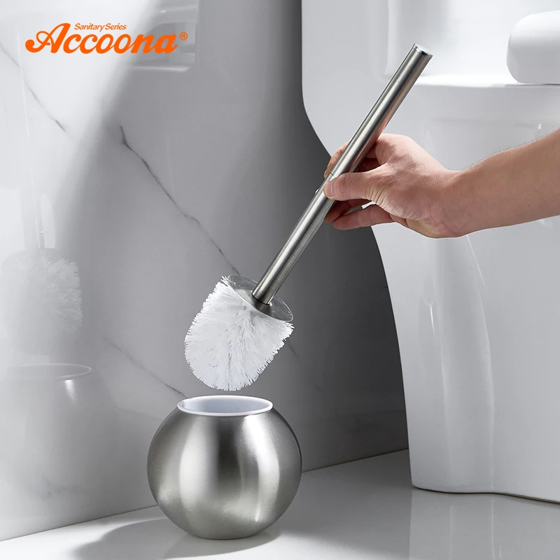 

Accoona Bath Toilet Accessory Stainless Steel Toilet Brush Bathroom Cleaning Brush Bathroom Hardware Toilet Brush Holder A259